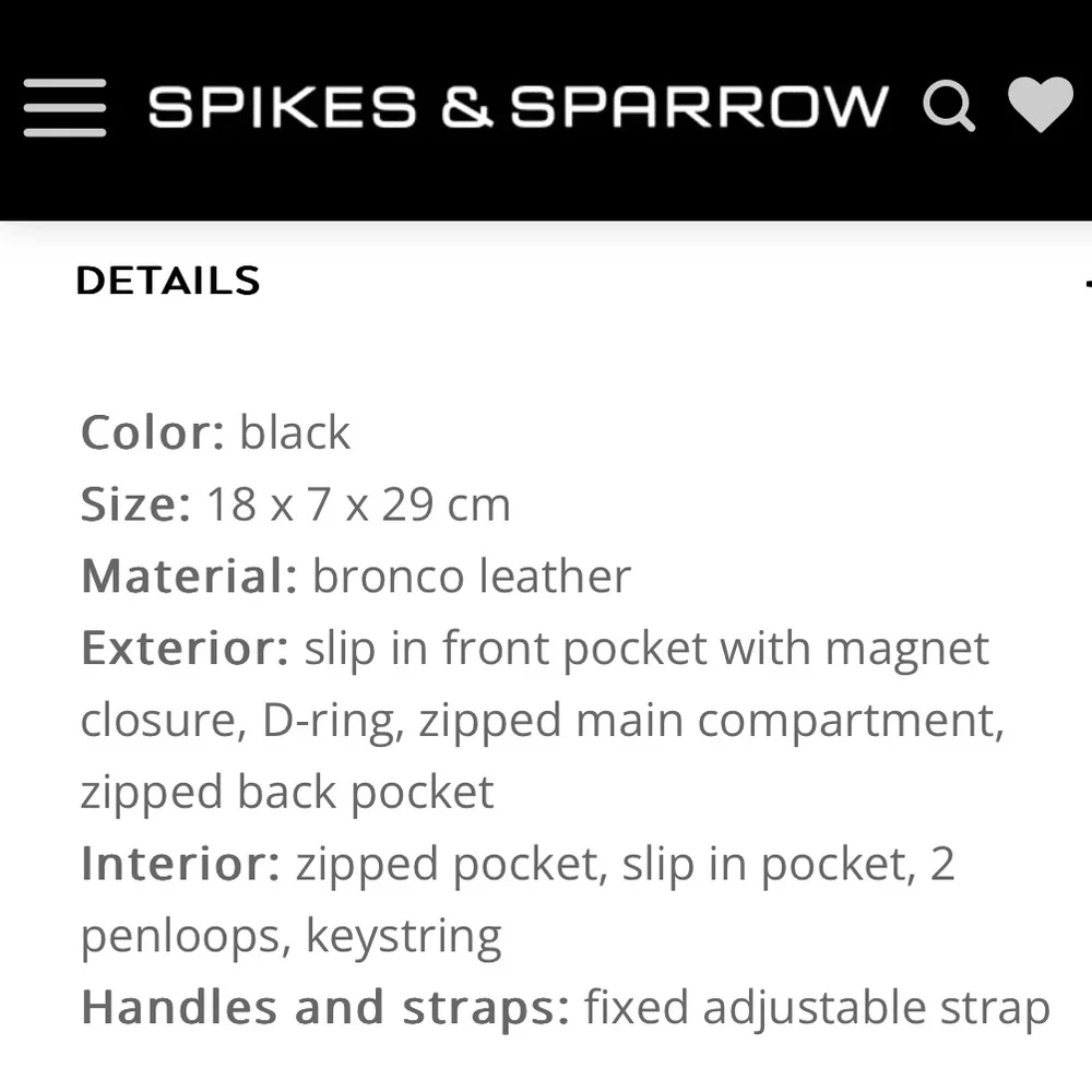 SPIKES & SPARROW Genuine Leather Sling Bag